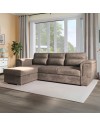 Divano Kendall2 penisola reversibile letto estraibile colore cappuccino 273x177x95H