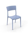 Sedia in polipropilene colore blu petrolio design minimal Zen