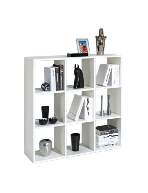 Libreria 9 vani a giorno bianco Hawai 106x32x106H