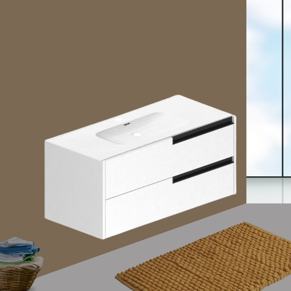 Mobile bagno sospeso Modular colore bianco opaco con cassetti 100x45x50H