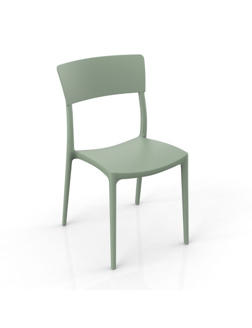 Sedia in polipropilene colore verde menta design minimal Zen