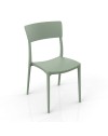 Sedia in polipropilene colore verde menta design minimal Zen