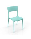 Sedia in polipropilene colore verde tiffany design minimal Zen