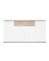 Mobile multiuso Jacky3 4 ante bianco e 2 cassetti rovere 160x35x85H: eleganza e funzionalità per ogni ambiente