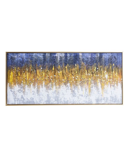 Quadro olio su tela 120x60 cornice colore oro QUADRO1