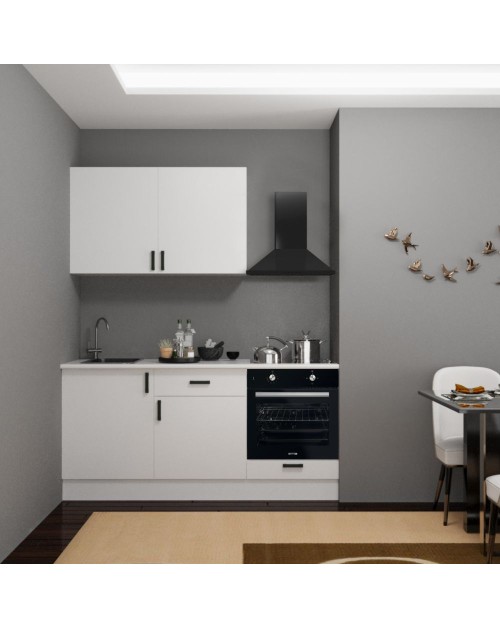 Cucina completa di elettrodomestici Asti 180 colore bianco