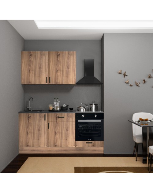 Cucina completa di elettrodomestici Asti 180 colore rovere