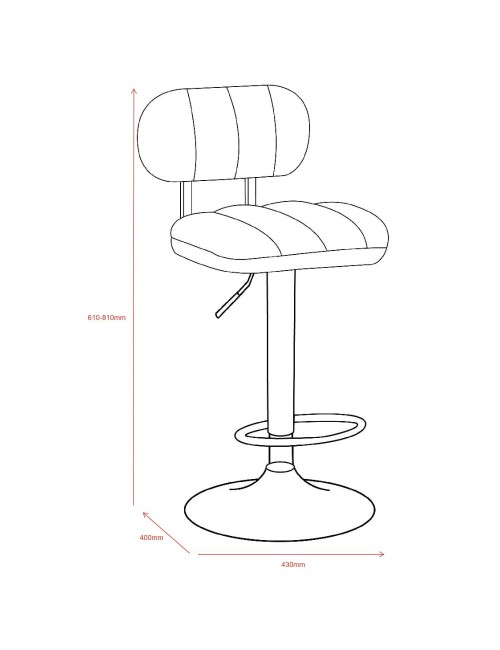 Sgabello bar ecopelle marrone Tati – Stile e comfort in un design contemporaneo