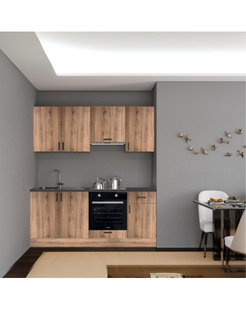 Cucina completa di elettrodomestici Taurus195 colore rovere