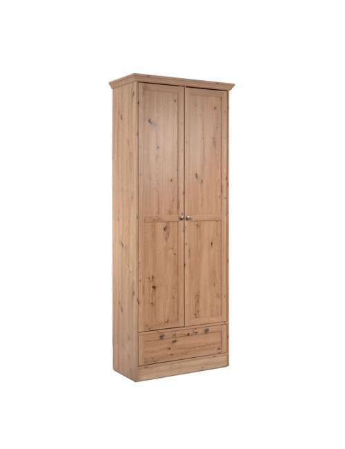 Armadio tuttopiani 2 ante e cassetto rovere anticato Timber40A  80x39x200H L’eleganza del legno, la funzionalità dello spazio