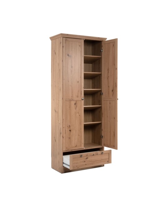 Armadio tuttopiani 2 ante e cassetto rovere anticato Timber40A  80x39x200H L’eleganza del legno, la funzionalità dello spazio