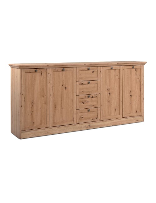 Madia 4 ante e 4 cassetti rovere anticato Timber51A 200x40x90H Il fascino del legno naturale nella tua casa