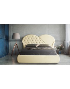 Letto con contenitore Marubi crema