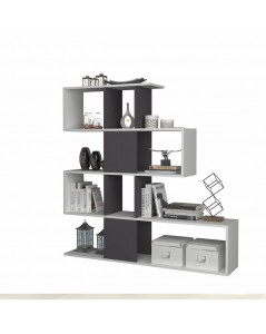 Libreria bifacciale 145x145x29 cm. Aktif bianco ghisa