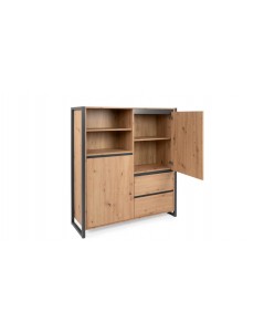 Credenza alta L120XP40XH140 quercia antracite Denver 51