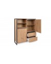 Credenza alta L120XP40XH140 quercia antracite Denver 51