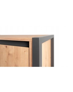 Credenza alta L120XP40XH140 quercia antracite Denver 51