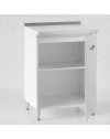 Base cucina con anta 60x50x85H colore bianco frassinato