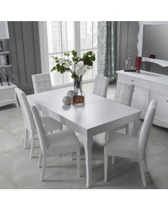 Tavolo allungabile 160x90x78H cm. Giselle colore bianco