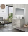 Mobile bagno sospeso Bracciano 81,5x46,5x53 H colore rovere fumo