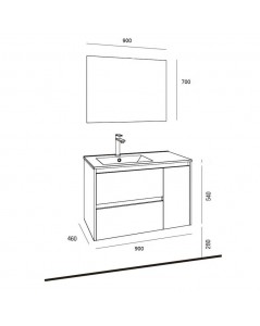 Mobile Bagno Sospeso Resia 90x46x54 H Colore Rovere Prezzo