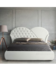 Letto con Contenitore Marubi Bianco Bottoni Effetto Cristallo Prezzo