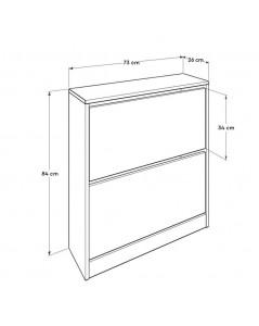 Scarpiera due Ante a Ribalta SHC520BY1 Bianco 73x26x84H Prezzo