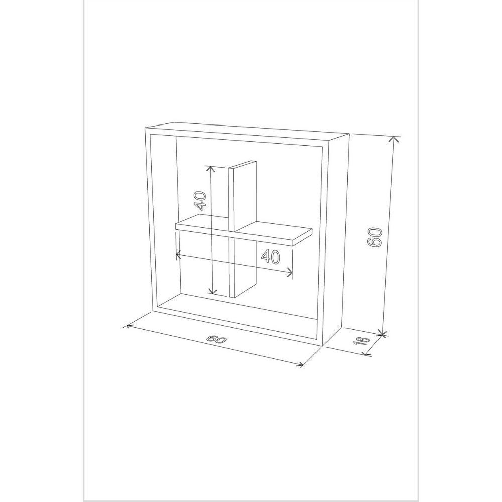 Libreria pensile Kiss 60x60x16 RF140101