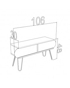 Porta TV Illia 106x30x48H MT190122 Colore Rovere Prezzo