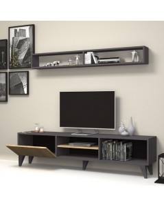 Soggiorno Porta TV Amore Colore Nero Rovere Prezzo