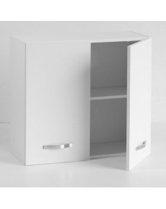 Pensile Cucina Doppia Anta 80x32x72H Colore Bianco Frassinato