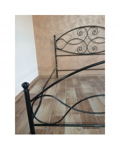 Letto Matrimoniale Ferro Battuto Narciso Colore Nero Argento