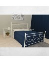 Letto matrimoniale ferro battuto Silene colore bianco opaco